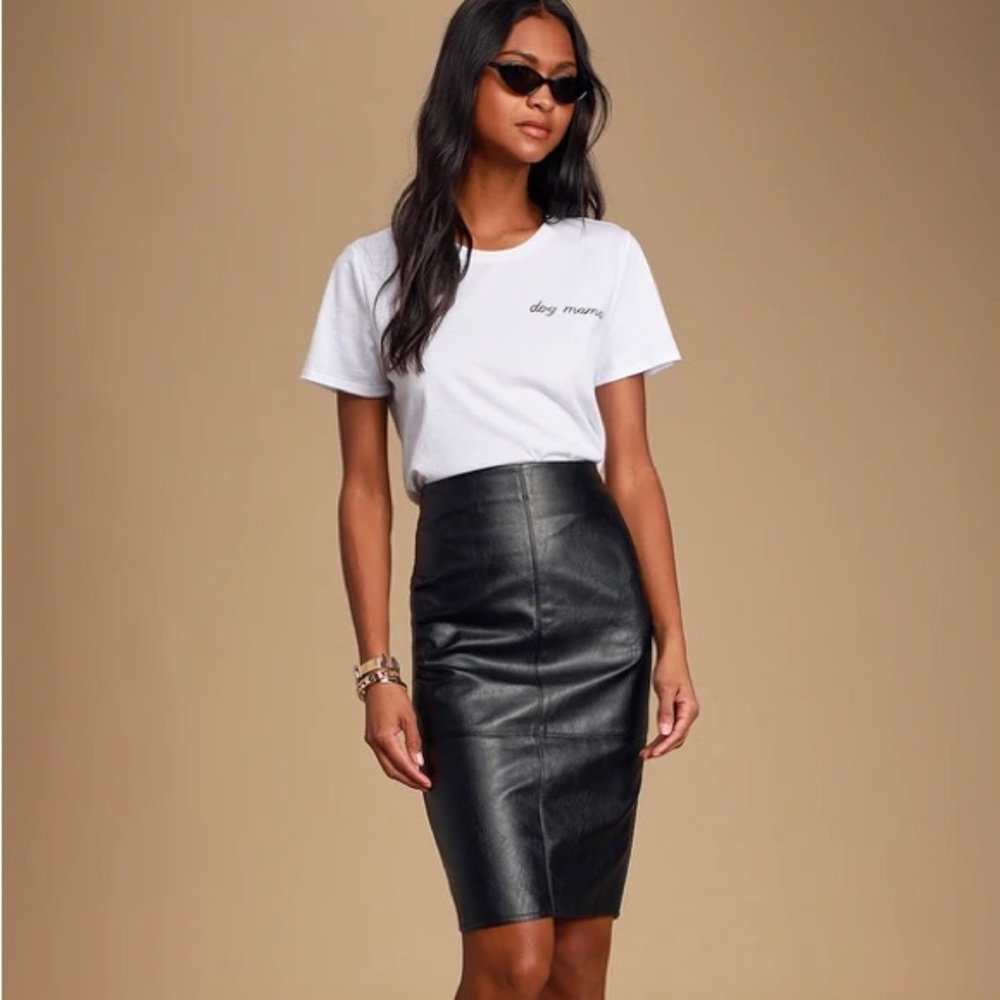 Lulus Faux Leather Pencil Skirt